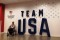 In front of Team USA sign