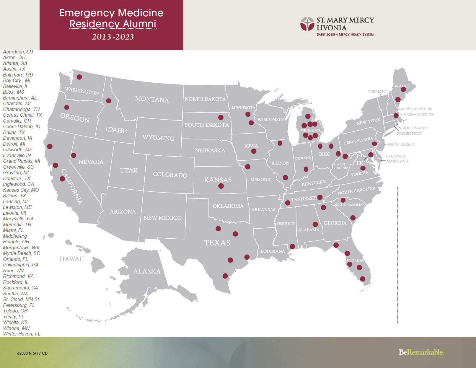 SMML Emergency Medicine Alumni Map